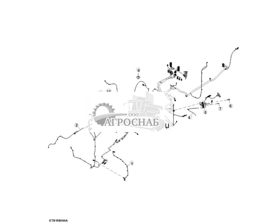 Жгут проводов шасси, с системой ActiveCommand Steering™ (ACS™) и резервным насосом, 15,0 L, двигатель FT4 (14) (802000 - 804100) - ST874637 248.jpg